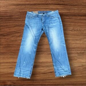 Rivet De Cru Light Wash Blue Jeans Men's Size 44 X 34 Andrew‎ Relaxed Straight